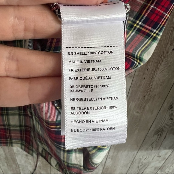 Untuckit Plaid Button-Up Shirt Red Pleated 10 - Picture 6 of 7